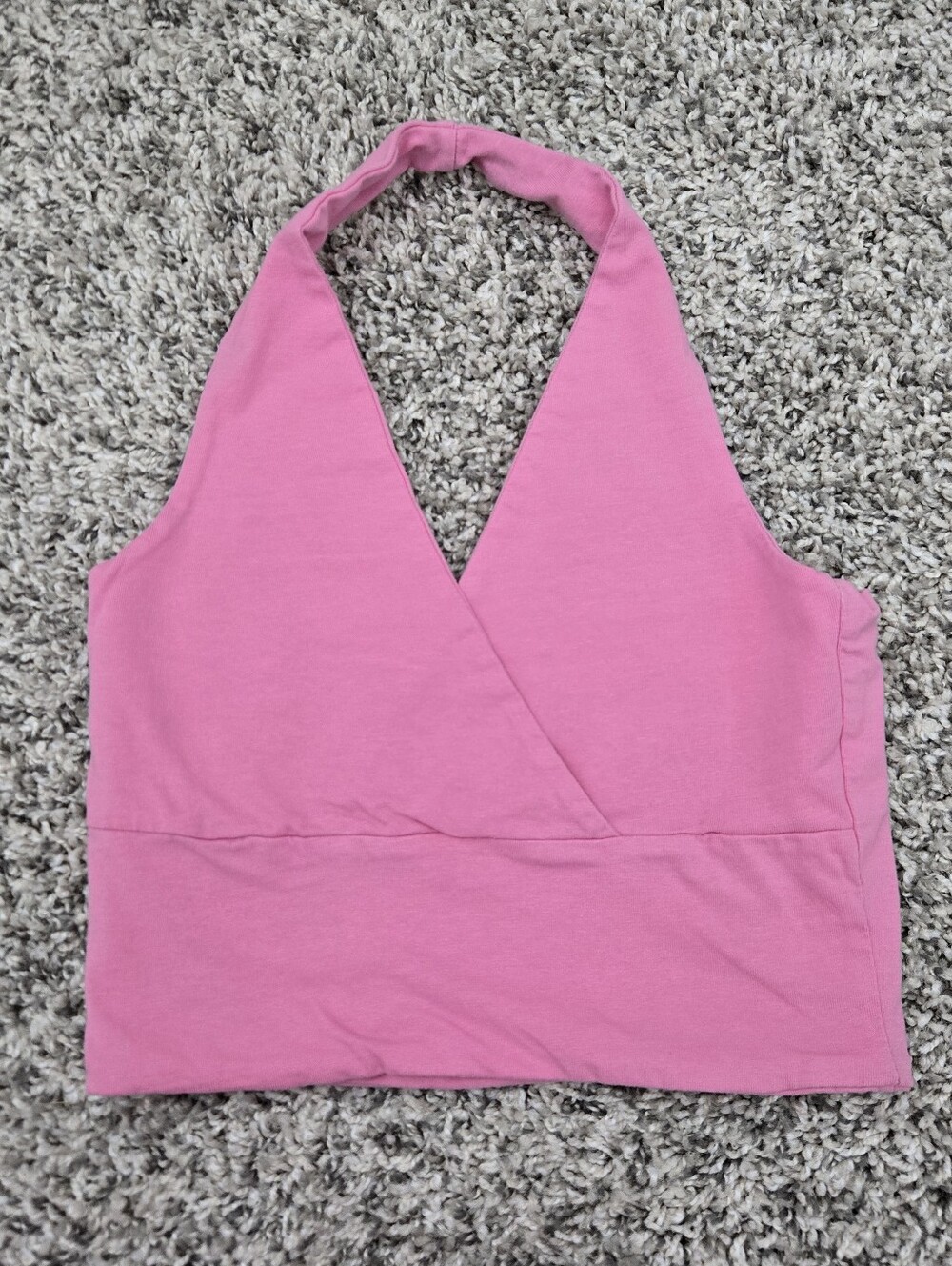 Pink Cotton On Halter Crop Top